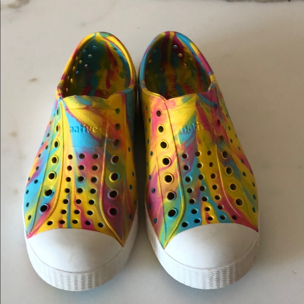 Native kids rainbow shoes